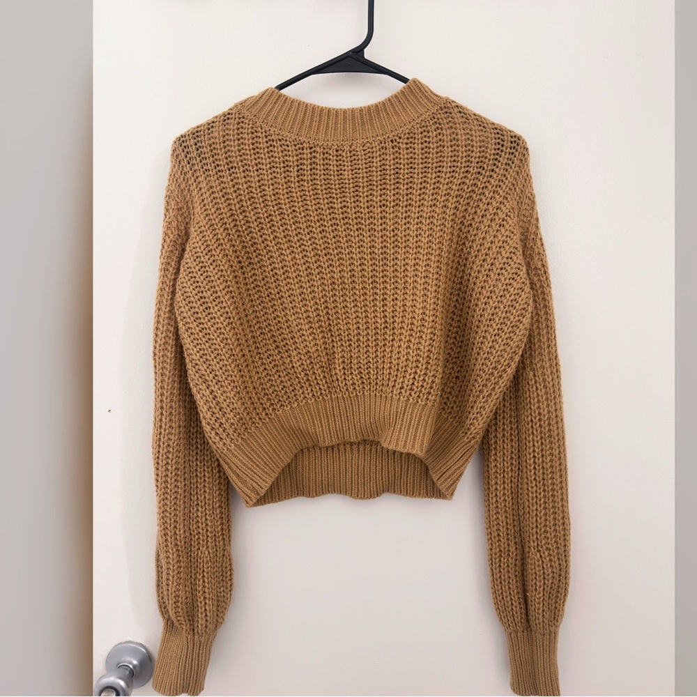 Cozy Tan Knit Sweater